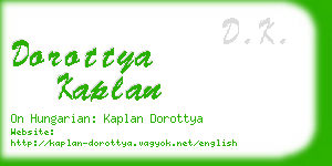 dorottya kaplan business card